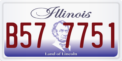 IL license plate B577751
