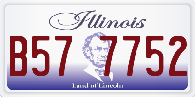 IL license plate B577752