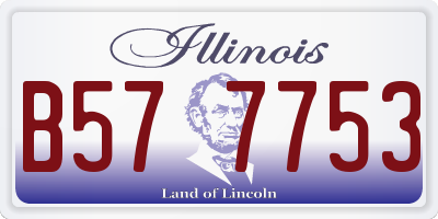 IL license plate B577753