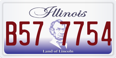 IL license plate B577754