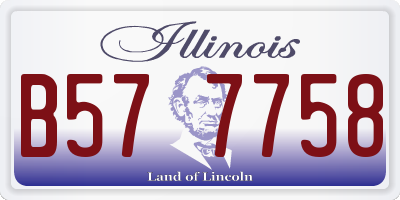 IL license plate B577758