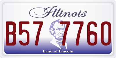 IL license plate B577760