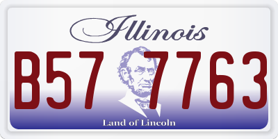 IL license plate B577763