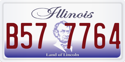 IL license plate B577764