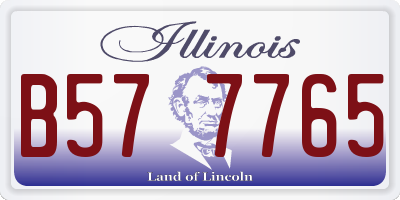IL license plate B577765