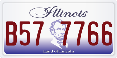 IL license plate B577766