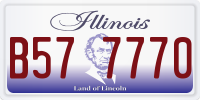 IL license plate B577770