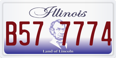 IL license plate B577774