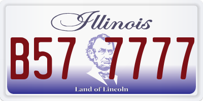 IL license plate B577777