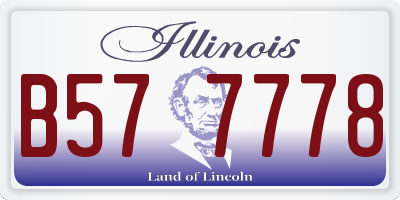 IL license plate B577778