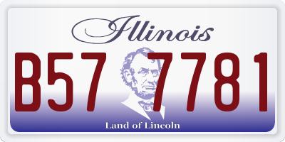 IL license plate B577781