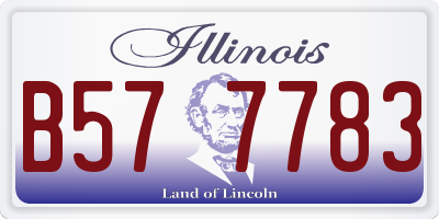 IL license plate B577783