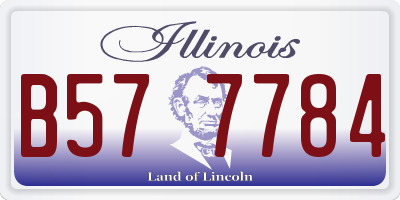 IL license plate B577784