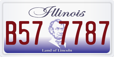 IL license plate B577787