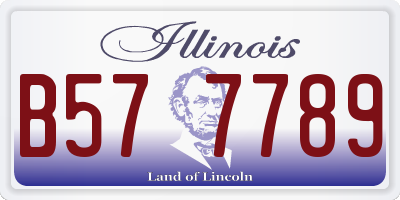 IL license plate B577789
