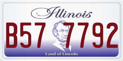 IL license plate B577792