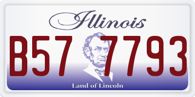 IL license plate B577793
