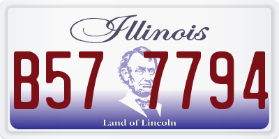 IL license plate B577794