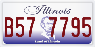 IL license plate B577795