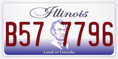 IL license plate B577796