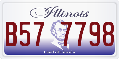 IL license plate B577798