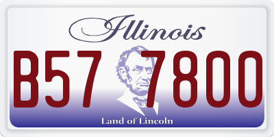IL license plate B577800