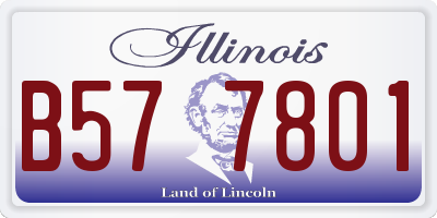IL license plate B577801