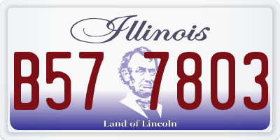 IL license plate B577803