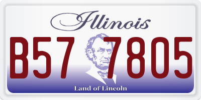 IL license plate B577805