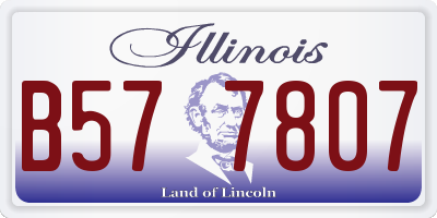 IL license plate B577807