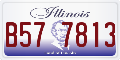 IL license plate B577813