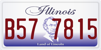 IL license plate B577815