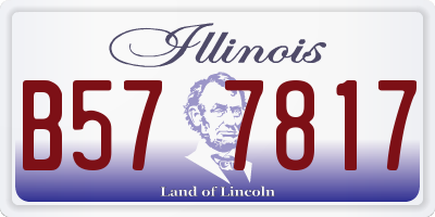 IL license plate B577817