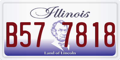IL license plate B577818
