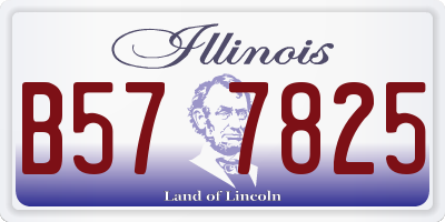 IL license plate B577825
