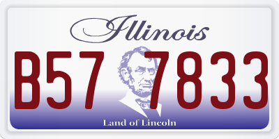 IL license plate B577833