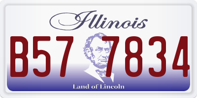 IL license plate B577834