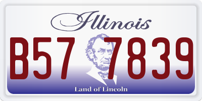 IL license plate B577839