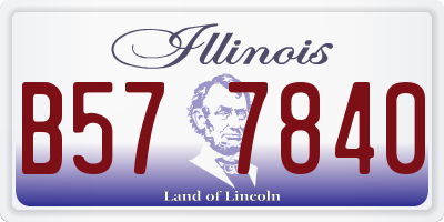 IL license plate B577840