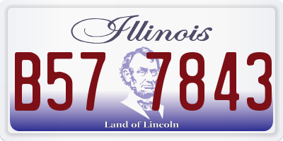 IL license plate B577843