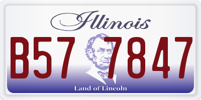 IL license plate B577847