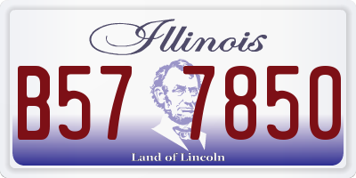 IL license plate B577850