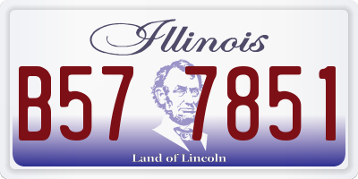 IL license plate B577851