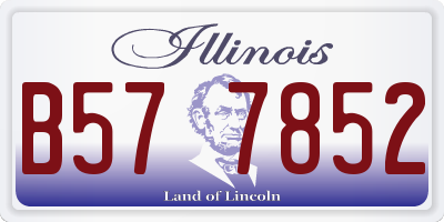 IL license plate B577852