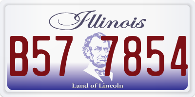 IL license plate B577854