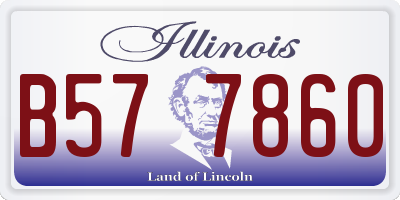IL license plate B577860