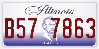 IL license plate B577863