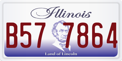 IL license plate B577864