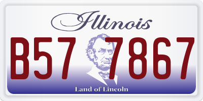 IL license plate B577867