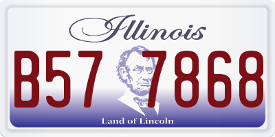 IL license plate B577868
